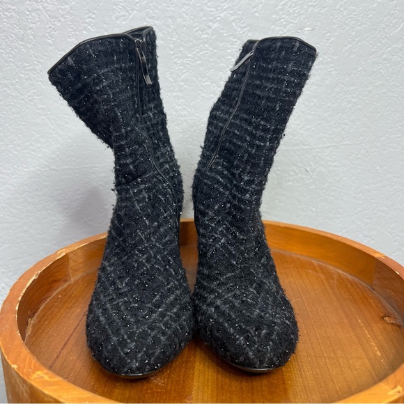 EUGENIA KIM TWEED FRAN HEELED BOOTIES sz 36 - Picture 3 of 8